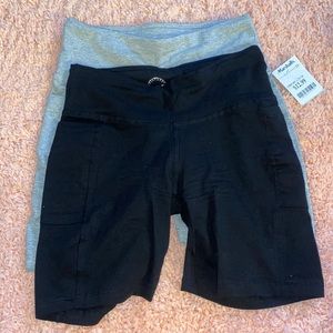 2 pack pocket biker shorts
